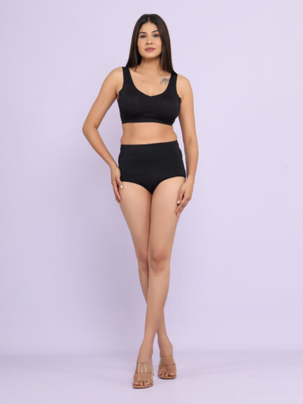 New Women BACK HOOK EYE NON WIRED LIGHT PADDED Bra & Panty Set - Image 4