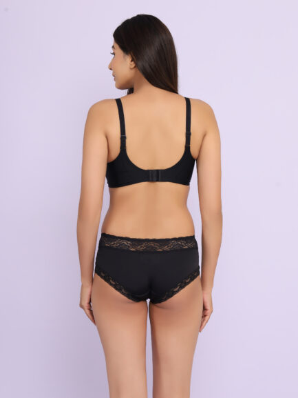 New Women BACK HOOK EYE NON WIRED LIGHT PADDED Bra & Panty Set - Image 4