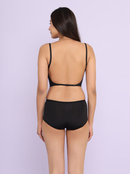 New Women BACK SINGLE HOOK	NON WIRED LIGHT PADDED Bra & Panty Set - Image 5