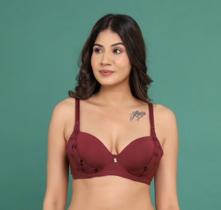 Women New BACK HOOK EYE NON WIRED LIGHT PADDED Bra