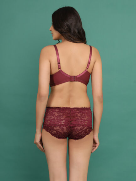 New Women BACK SINGLE HOOK WIRED LIGHT PADDED Bra & Panty Set - Image 5