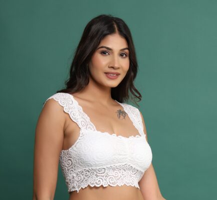 White T-SHIRT STYLE NON WIRED LIGHT PADDED Top