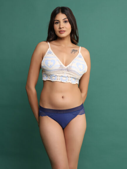 New Women KNOT STYLE NON WIRED LIGHT PADDED Bra & Panty Set - Image 2