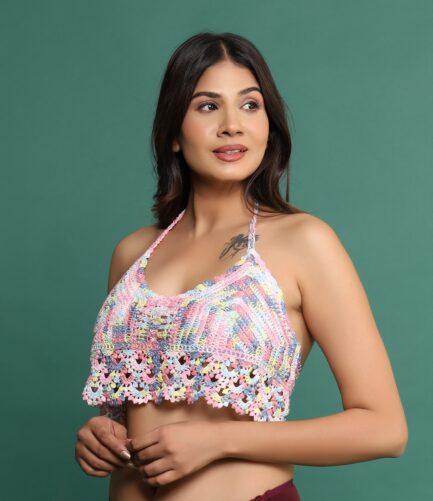 Women New 100% Cotton KNOT STYLE NON WIRED LIGHT PADDED Bra - Image 3
