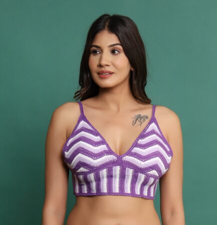 Women New 100% Cotton KNOT STYLE NON WIRED LIGHT PADDED Bra - Image 6