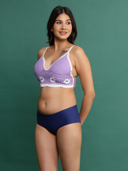 New Women KNOT STYLE NON WIRED LIGHT PADDED Bra & Panty Set - Image 2