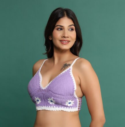 Women New 100% Cotton KNOT STYLE NON WIRED LIGHT PADDED Bra - Image 4