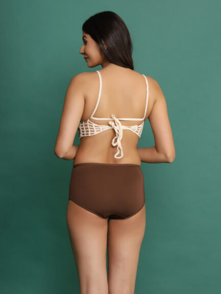 New Women KNOT STYLE NON WIRED LIGHT PADDED Bra & Panty Set - Image 5