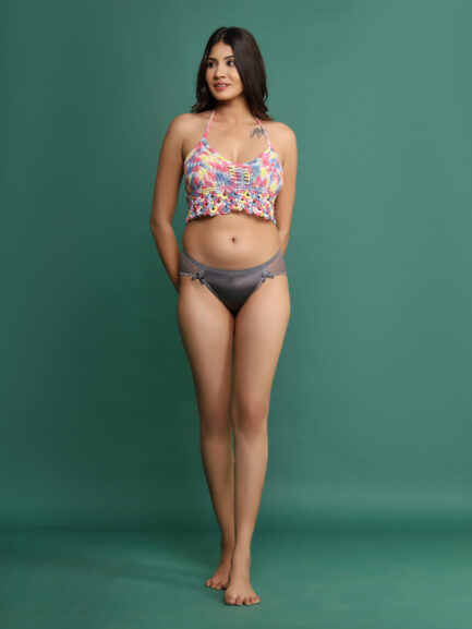 New Women KNOT STYLE NON WIRED LIGHT PADDED Bra & Panty Set - Image 2