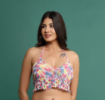 Women New 100% Cotton KNOT STYLE NON WIRED LIGHT PADDED Bra