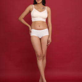 New Women T-SHIRT STYLE TOP NON WIRED LIGHT PADDED Bra & Panty Set