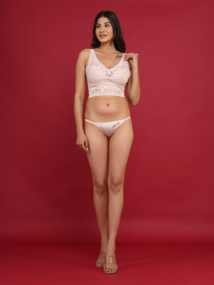 New Women T-SHIRT STYLE TOP NON WIRED LIGHT PADDED Bra & Panty Set - Image 2
