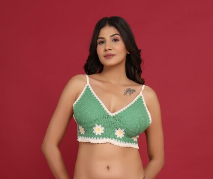 Women New 100% Cotton KNOT STYLE NON WIRED LIGHT PADDED Bra - Image 3
