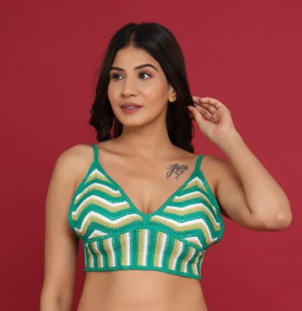 Women New 100% Cotton KNOT STYLE NON WIRED LIGHT PADDED Bra - Image 2