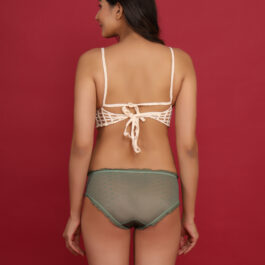 New Women KNOT STYLE NON WIRED LIGHT PADDED Bra & Panty Set